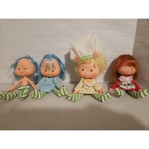 Lot 4 Vintage Strawberry Shortcake Blueberry Muffin Lemon Meringue 5" Hong Kong